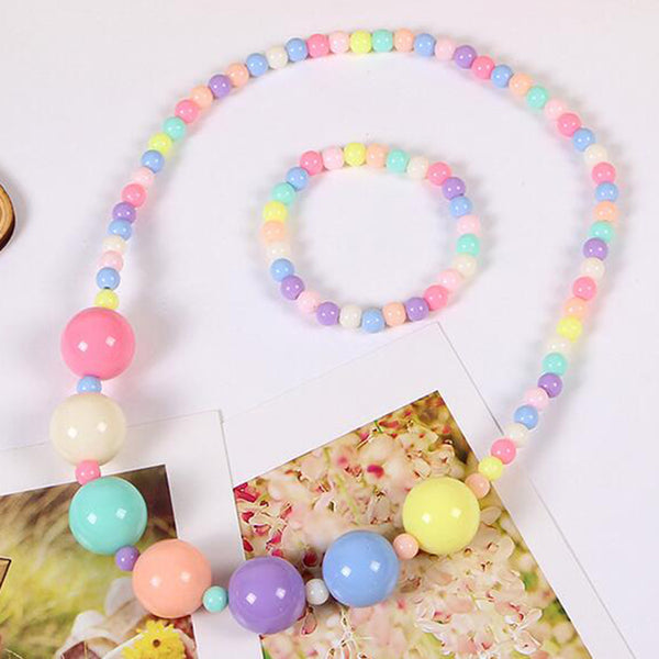 Candy Color Beads Jewelry Set